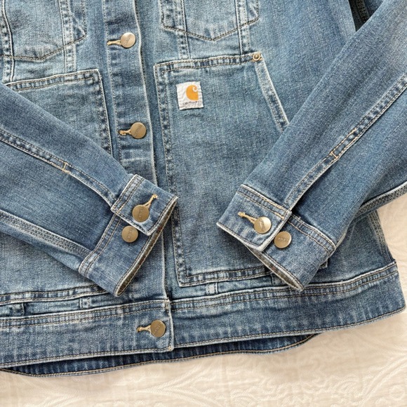 Carhartt Women's Benson Denim Jacket, Sz M - Picture 6 of 7